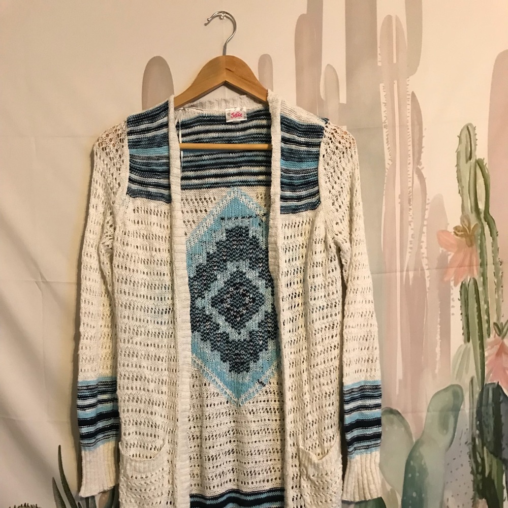 Blue cardigan